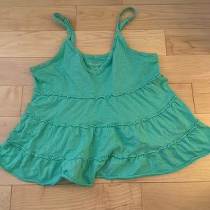 American Eagle Ruffle Tank